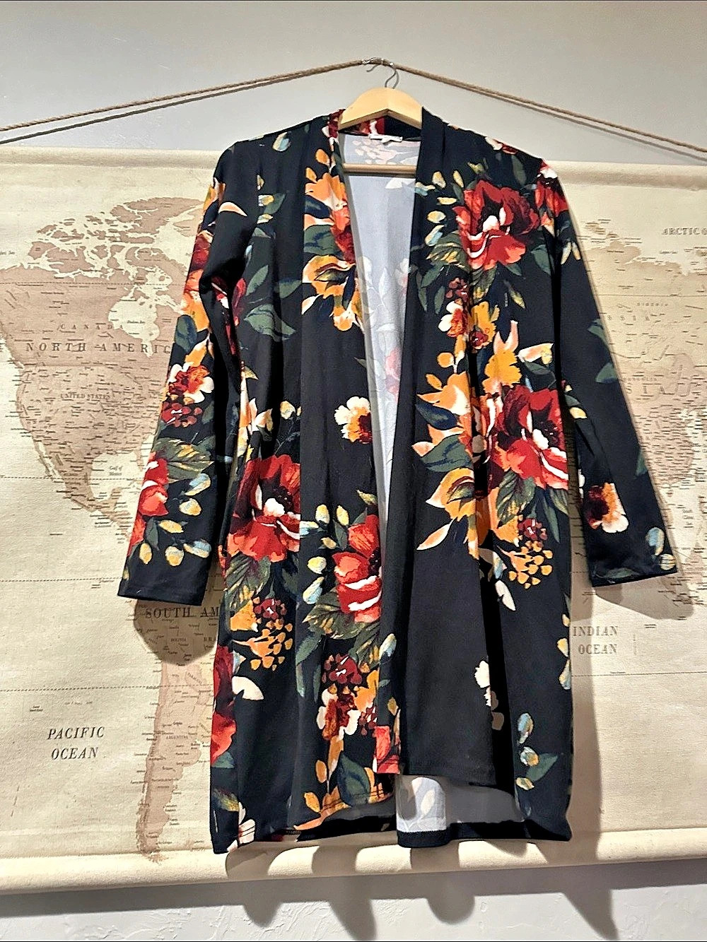 Floral cardigan longer